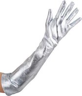 handschoenen dames 50 cm polyester zilver