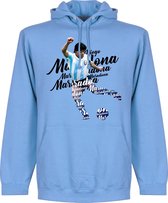 Maradona Argentinië Script Hoodie - Lichtblauw - Kinderen - 140