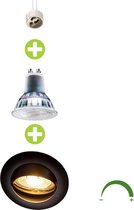LED Inbouw spot 73mm | Zwart | 5,5W | Dimbaar - Dim to warm