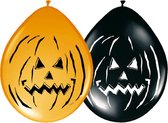 Halloween - Horror ballonnen zwart en oranje 24x stuks