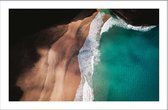 Walljar - Luchtfoto Zee - Muurdecoratie - Plexiglas schilderij