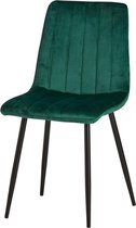 Eetkamerstoel Velvet/Velours Stof Groen Modern