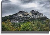 Walljar - Seneca Rocks - Muurdecoratie - Canvas schilderij