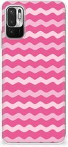 Bumper Hoesje Xiaomi Redmi Note 10 5G Smartphone hoesje Waves Pink
