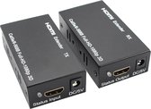HDMI over netwerk extender 1080P max 60 meter / HDMI en RJ45 CAT5e/6 / 1x sender + 1x receiver / 220V adapter