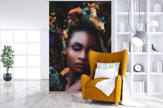 Papier peint - Papiers Papier peint photo Femmes - Fleurs - Couleur - Largeur 180 cm x Hauteur 280 cm