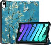 iPad Mini 6 Hoes Luxe Hoesje Book Case - iPad Mini 6 Hoes Cover - Bloesem