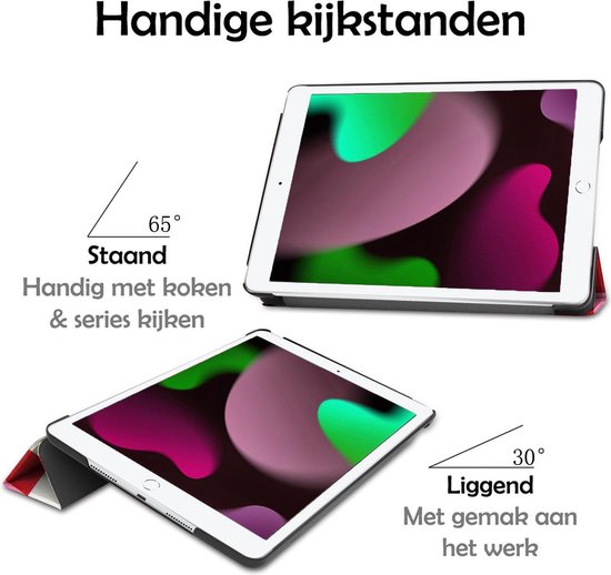 Étui pour iPad 10.2 2021 Étui de Luxe livre - Housse pour iPad 10.2 2021 - Blocs