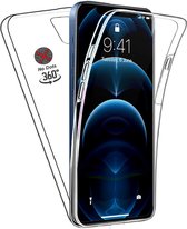 Hoesje Geschikt voor iPhone 13 Pro Max Hoesje - Hoesje Geschikt voor iPhone 13 Pro Max Screenprotector - Hoesje Geschikt voor iPhone 13 Pro Max Transparant 360 Case ( Voor en Achter) + Screen Protector Siliconen