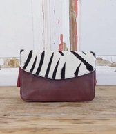 Multicolor leren heuptas met dierenprint nr9