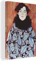 Canvas Schilderij Portrait of Johanna Staude - Gustav Klimt - 60x90 cm - Wanddecoratie