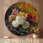 Muurcirkel Stilleven met Bloemen van Os Rond - Plexiglas - Meerdere Afmetingen & Prijzen