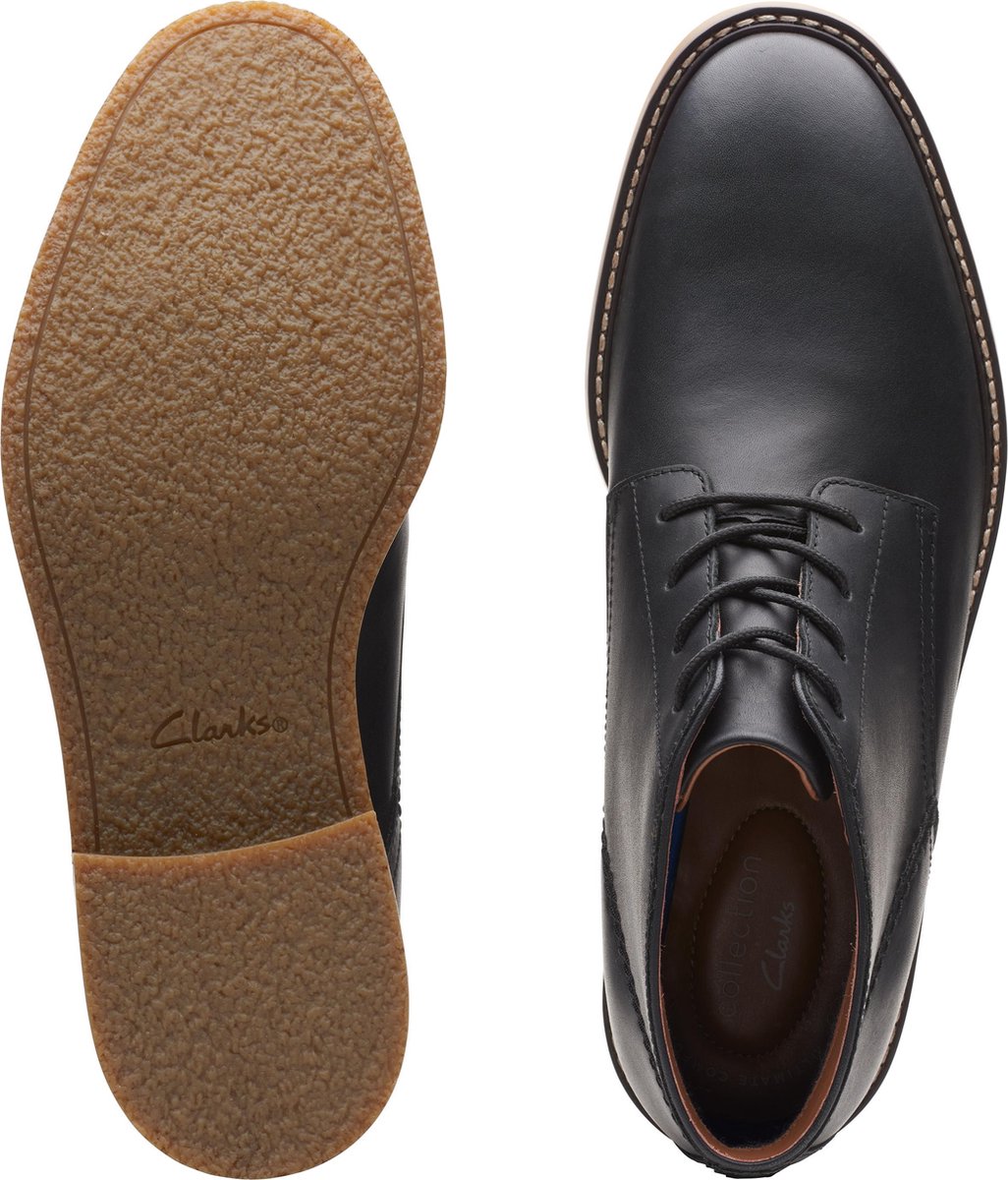 Bottes Clarks Paulson Mid Homme - Cuir - Semelle Caoutchouc - Confort Cushion Plus - Style Classique
