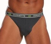 Cornette Hight Emotion sexy heren string - katoen - donkergrijs L