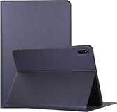 Voor Huawei MatePad 11 2021 Voltage Craft Textuur TPU Horizontale Flip Beschermhoes met Houder (Donkerblauw)