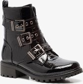 Blue Box dames lak biker boots - Zwart - Maat 39