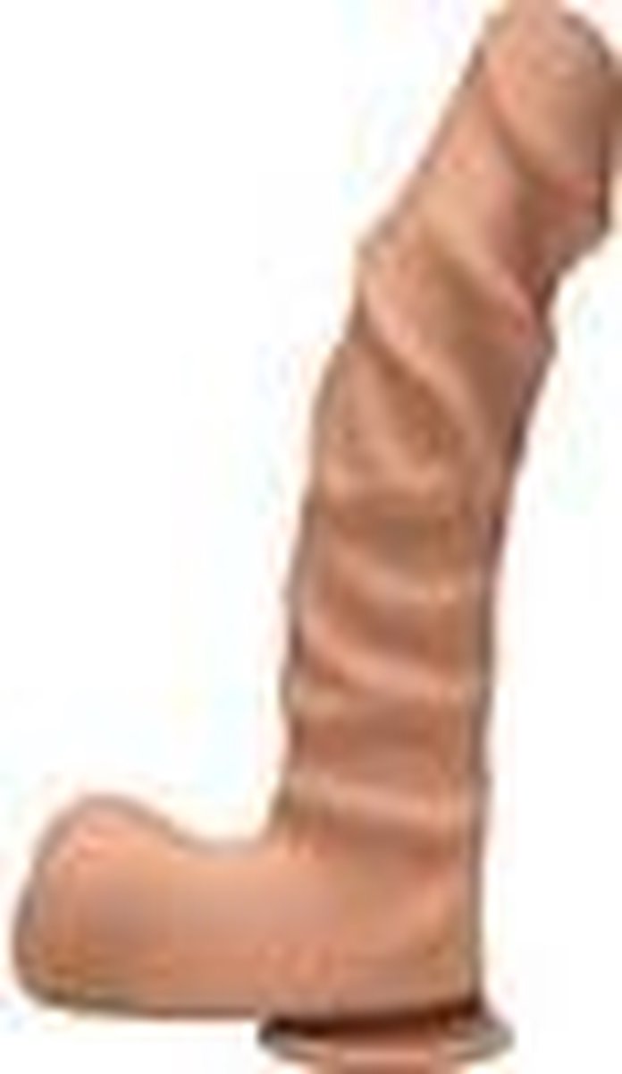 Goedkoopste Doc Johnson Ragin' D - Realistische ULTRASKYN Dildo met Ballen - 22 cm tan