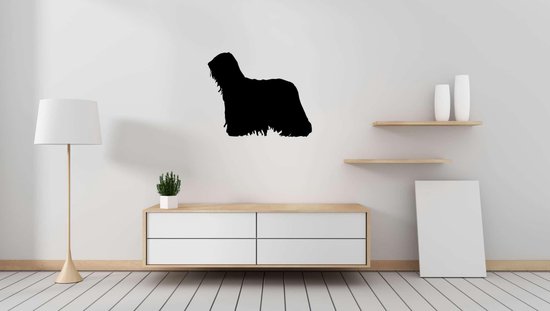 Silhouette chien - Komondor - Komondor - M - 60x74cm - Zwart - décoration murale