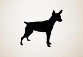 Silhouette hond - Miniature Fox Terrier - Miniatuur Fox Terrier - S - 45x51cm - Zwart - wanddecoratie