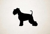 Silhouette hond - Miniature Schnauzer - Dwergschnauzer - S - 44x60cm - Zwart - wanddecoratie