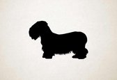 Silhouette hond - Cesky Terrier - S - 39x60cm - Zwart - wanddecoratie