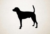 Silhouette hond - American Foxhound - Amerikaanse jachthond - M - 60x63cm - Zwart - wanddecoratie