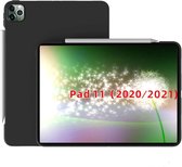 FONU Siliconen Backcase Hoes Geschikt Voor iPad Pro 11 inch 2022 / 2021 / 2020 - Matt Zwart