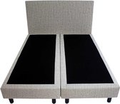 Bedworld Boxspring 120x210 - Geveerd - Velours - Licht grijs (ML84)