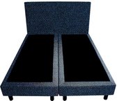 Bedworld Boxspring 140x210 - Geveerd - Tweedlook - Donker blauw (M79)