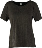 Catwalk junkie zwart glitter stretch shirt - Maat S