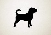 Puggle - Silhouette hond - S - 45x53cm - Zwart - wanddecoratie