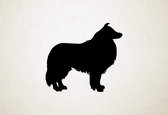 Shetland Sheepdog - Silhouette hond - S - 45x50cm - Zwart - wanddecoratie