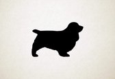 Sussex Spaniel - Silhouette hond - XS - 18x27cm - Zwart - wanddecoratie