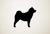 Chusky - Silhouette hond - S - 45x48cm - Zwart - wanddecoratie