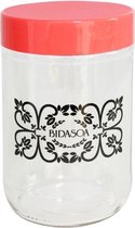 Bidasoa Voorraadpot 9 X 14 Cm 66 Cl Glas Transparant/rood