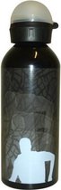 Giovas Bidon Roestvrij Staal Zwart/wit 580 Ml
