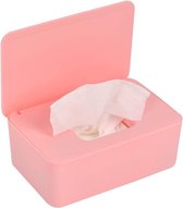 BillendoekjesDoos - Zinaps Nat Wipes Box Tissue Box Case met deksel Nat Wipes Dispenser Stofdicht Houder Tissue Opbergdoos Servet Opbergdoos (Roze) (WK 02129)