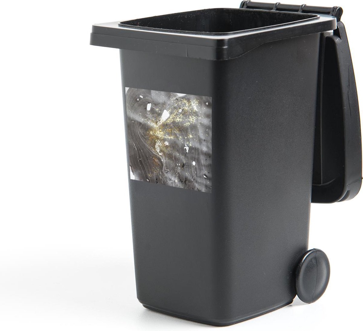 Afbeelding van product StickerSnake  Container sticker Marmer - Goud - Luxe - Wit - 40x40 cm - Kliko sticker