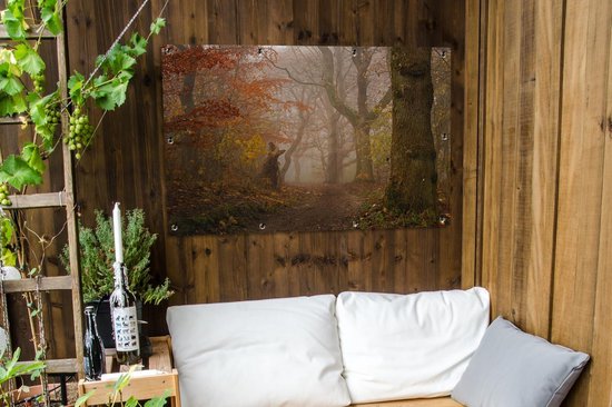 Affiche de jardin Automne - Forêt - Feuilles - 120x80 cm - Jardin