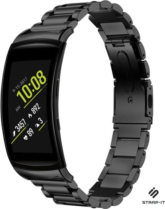 Stalen Smartwatch bandje - Geschikt voor Samsung Gear Fit 2 / Gear Fit 2  Pro stalen... | bol.com