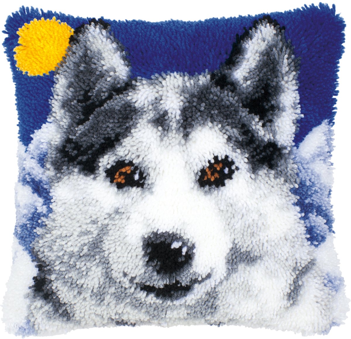 Vervaco - Knoopkussen kit - Wolf - PN-0014127 - Borduren - Borduurpakket - Borduurpakket volwassenen - Borduurpakket kind