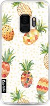 Casetastic Samsung Galaxy S9 Hoesje - Softcover Hoesje met Design - Pineapples Orange Green Print