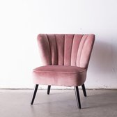 Fauteuil Shelly Velvet Roze - Giga Meubel