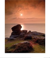 Poster - Mark Squire Cornish Sunset At Lands End - 50 X 40 Cm - Multicolor
