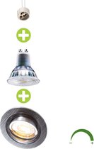 Dimbare LED Inbouwspot 5,5W | rond | 70mm | geborsteld aluminium - Dim to warm