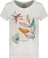 DEELUXE T-shirt met plantenpatroon HELLA Off White