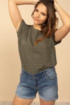 DEELUXE T-shirt met opengewerkte details CARMEN Khaki