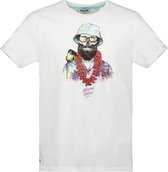 DEELUXE T-shirt met skull print ALOHA White