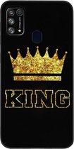 ADEL Siliconen Back Cover Softcase Hoesje Geschikt voor Samsung Galaxy M31 - King Koning