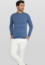 Van Gils - Effen pullover Basico Crew van merinowol Heren